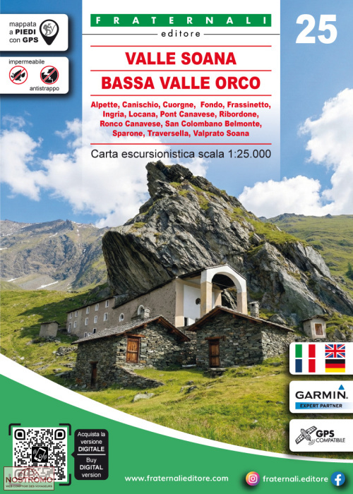 25 VALLE SOANA - BASSA VALLE ORCO | carte de randonnée Fraternali