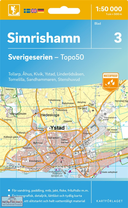 003 SIMRISHAMN | carte topographique Kartförlaget