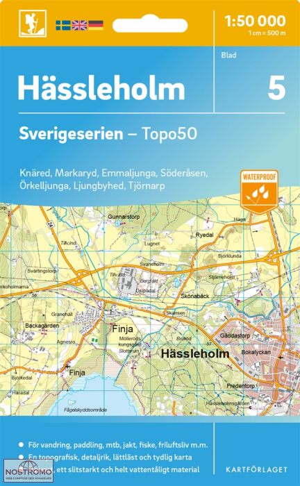 005 HÄSSLEHOLM | carte topographique Kartförlaget