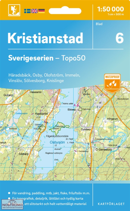 006 KRISTIANSTAD | carte topographique Kartförlaget