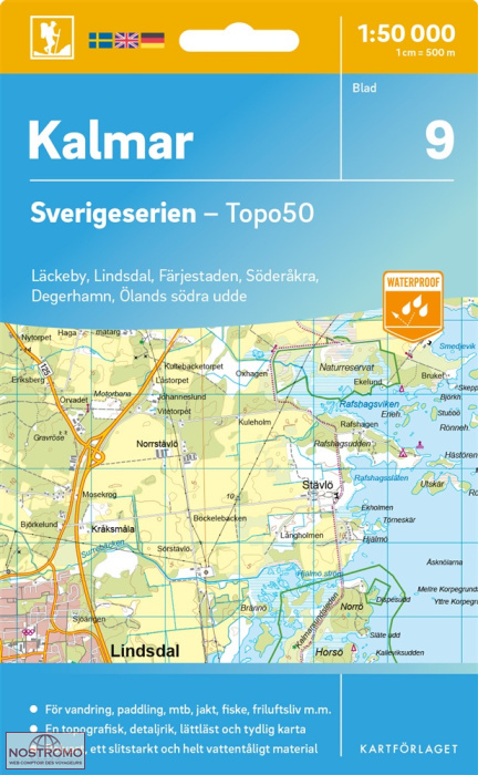 009 KALMAR | carte topographique Kartförlaget