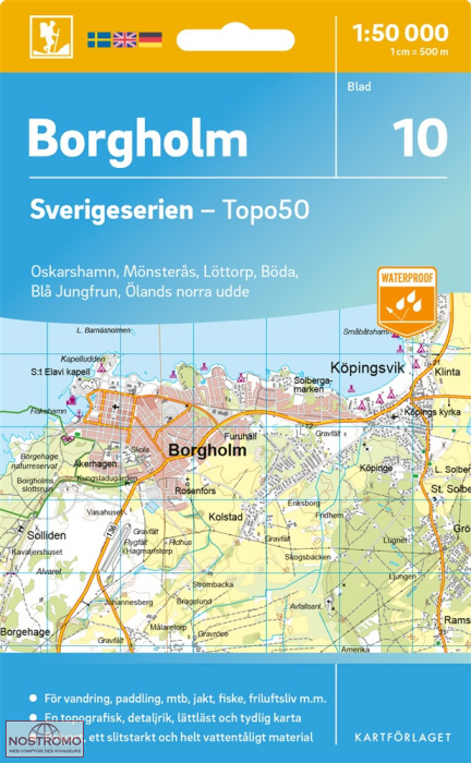 010 BORGHOLM | carte topographique Kartförlaget