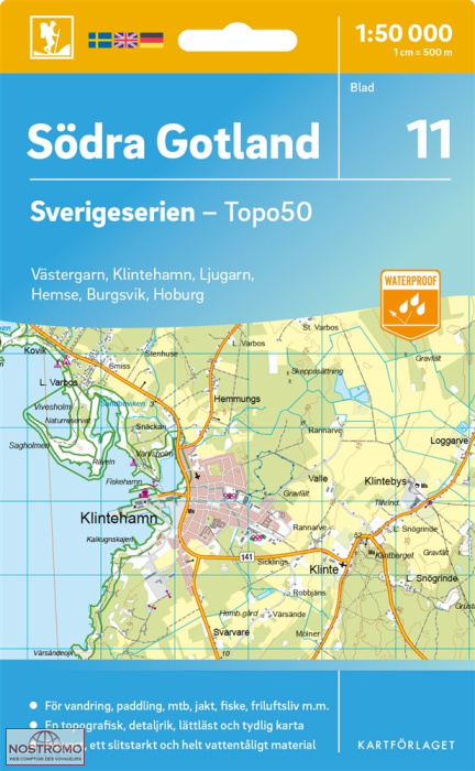 011 SÖDRA GOTLAND | carte topographique Kartförlaget