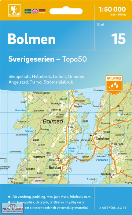 015 BOLMEN | carte topographique Kartförlaget