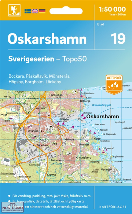 019 OSKARSHAMN | carte topographique Kartförlaget