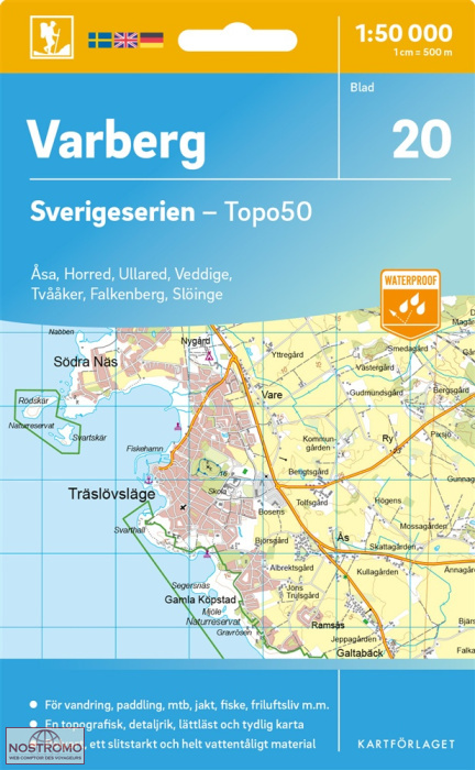 020 VARBERG | carte topographique Kartförlaget