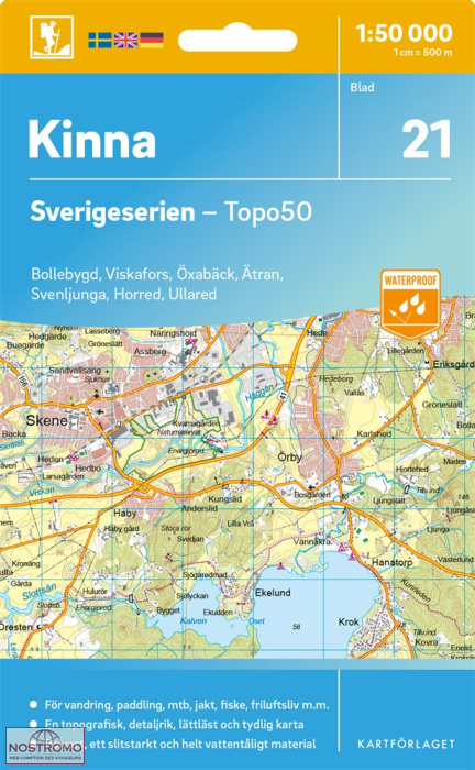 021 KINNA  | carte topographique Kartförlaget