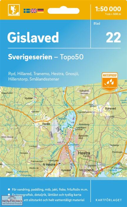 022 GISLAVED | carte topographique Kartförlaget