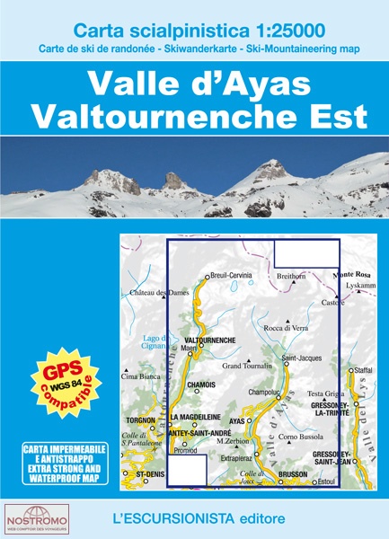 VALLE D'AYAS - VALTOURNENCHE EST | l'Escursionista winter sports map