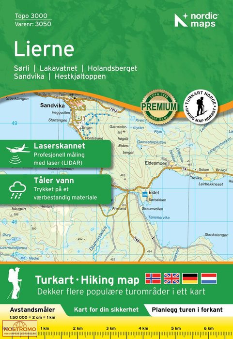 3050 LIERNE | carte de randonnée Nordic Maps