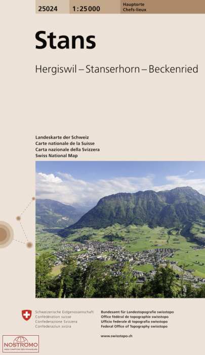 25024 STANS - HERGISWIL – STANSERHORN – BECKENRIED | carte topographique Swisstopo