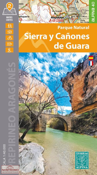 15 SIERRA Y CAÑONES DE GUARA | carte de randonnée Alpina
