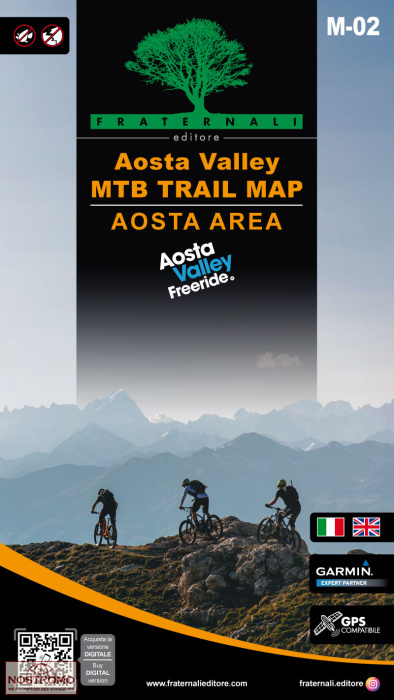 M-02 AOSTA VALLEY - AOSTA AREA | Fraternali biking map