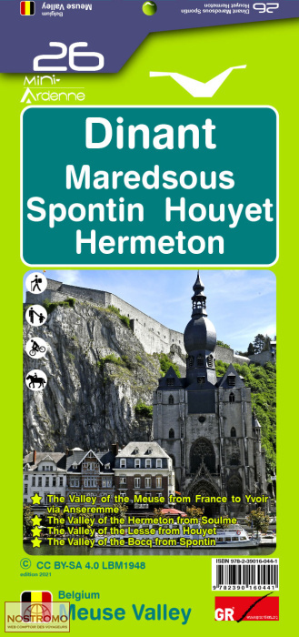 26 DINANT - MAREDSOUS - SPONTIN | carte de randonnée Mini-Ardenne