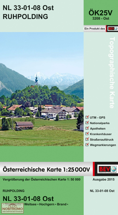 3208-OST RUHPOLDING | carte topographique BEV