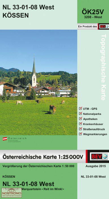 3208-WEST KÖSSEN | carte topographique BEV