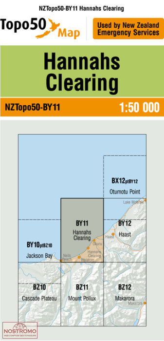 BY11 HANNAHS CLEARING | carte topographique LINZ