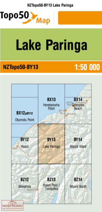 BY13 LAKE PARINGA | carte topographique LINZ