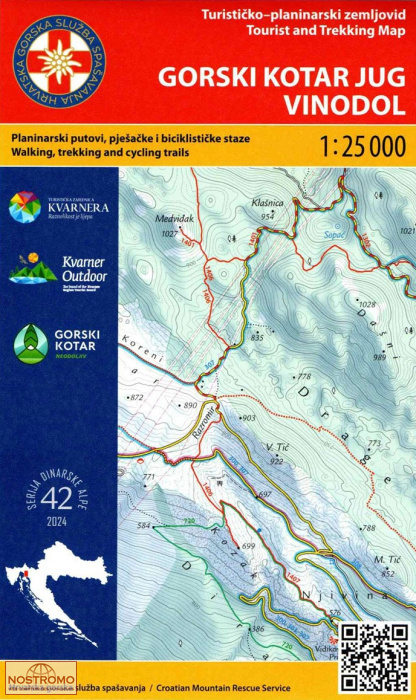 42 GORSKI KOTAR JUG - VINODOL | HGSS hiking map