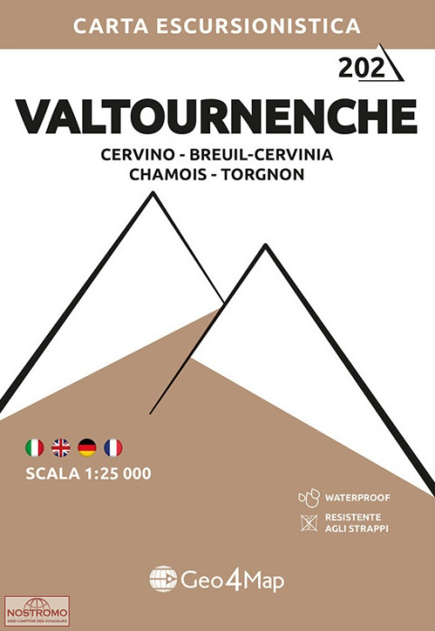 202 VALTOURNENCHE | carte de randonnée Geo4map