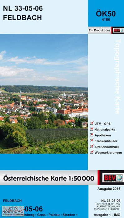 4106 FELDBACH | carte topographique BEV