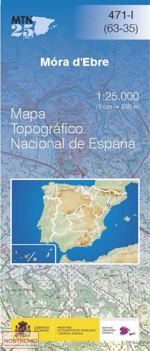 471-1 MÓRA D'EBRE | carte topographique CNIG
