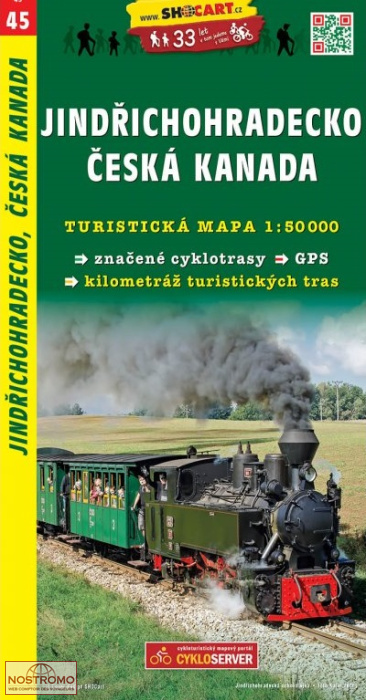 45 JINDŘICHOHRADECKO - ČESKÁ KANADA | carte de randonnée Shocart