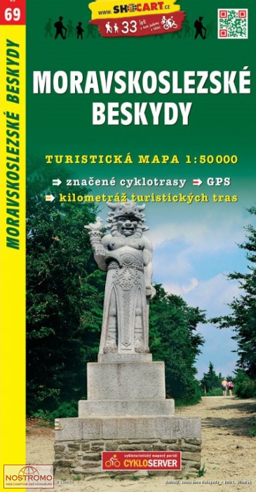 69 MORAVSKOSLEZSKÉ BESKYDY | Shocart hiking map