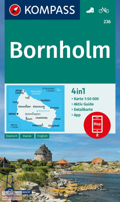 236 BORNHOLM | Kompass hiking map