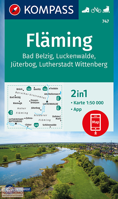 747 FLÄMING | Kompass hiking map