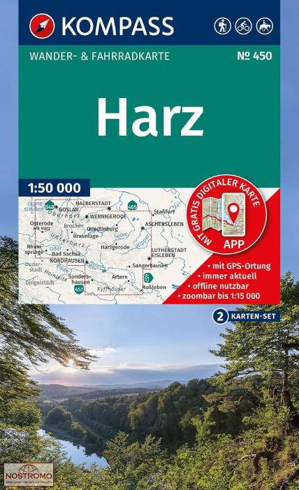450 HARZ | Kompass hiking map