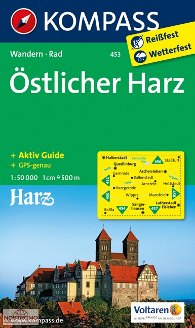 453 ÖSTLICHER HARZ | carte de randonnée Kompass