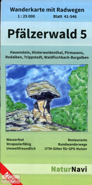 PFÄLZERWALD 5 - HAUENSTEIN-PIRMASENS-RODALBEN | NaturNavi hiking map