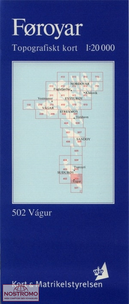 502 VÁGUR | Kort & Matrikelstyrelsen topographical map
