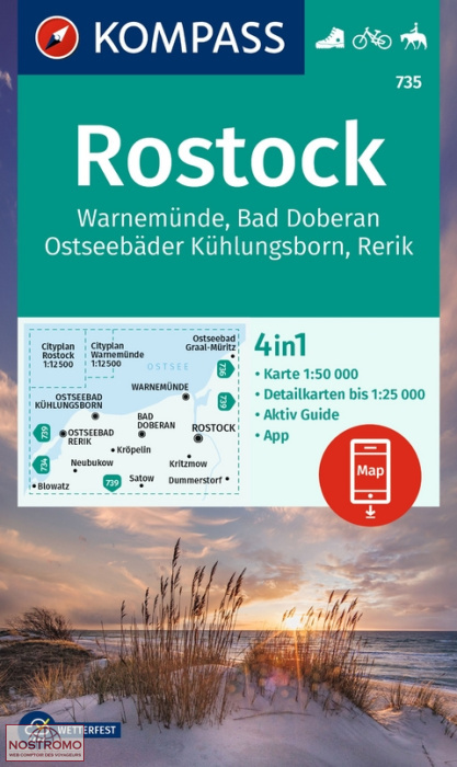 735 ROSTOCK | carte de randonnée Kompass