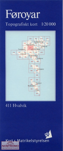 411 HVALVIK | Kort & Matrikelstyrelsen topographical map