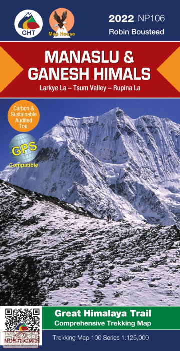 NP106 MANASLU & GANESH HIMALS | Nepamaps trekking map