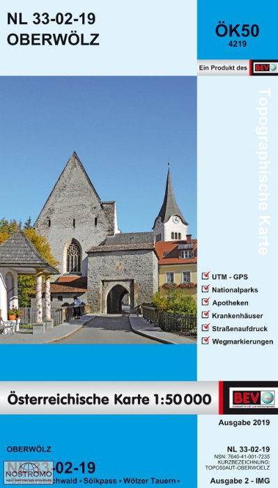 4219 OBERWÖLZ | carte topographique BEV