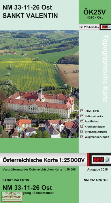 4326-OST SANKT VALENTIN | carte topographique BEV
