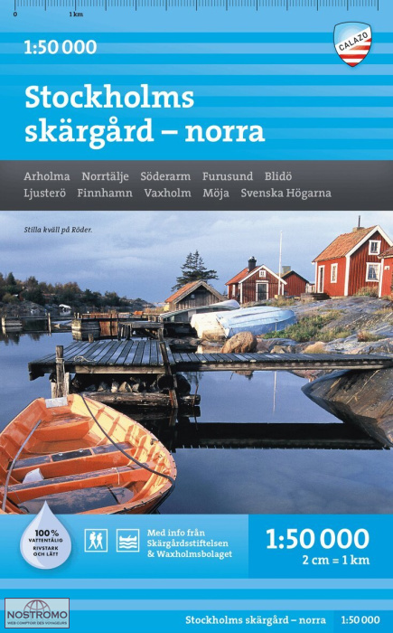 STOCKHOLMS SKÄRGÅRD NORRA | carte de randonnée Calazo