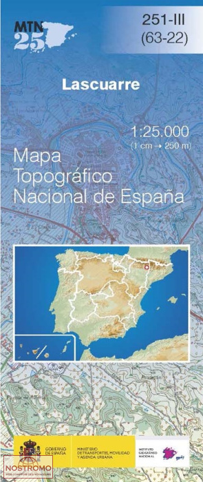 251-3 LASCUARRE | carte topographique CNIG