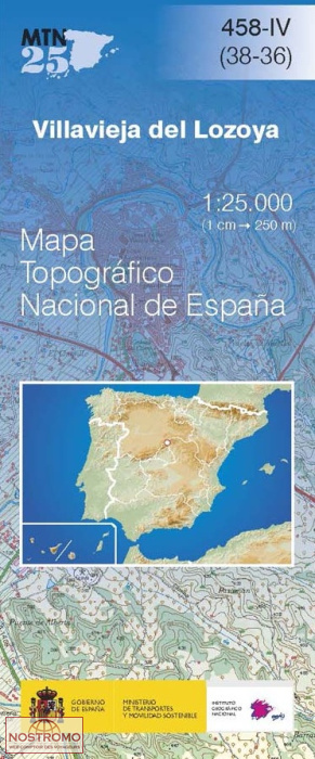 458-4 VILLAVIEJA DEL LOZOYA | carte topographique CNIG