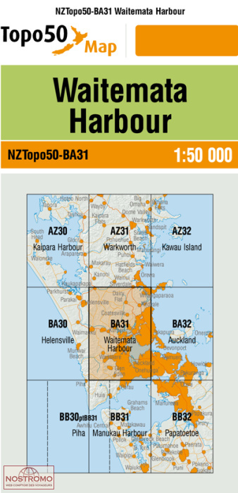 BA31 WAITEMATA HARBOUR | carte topographique LINZ
