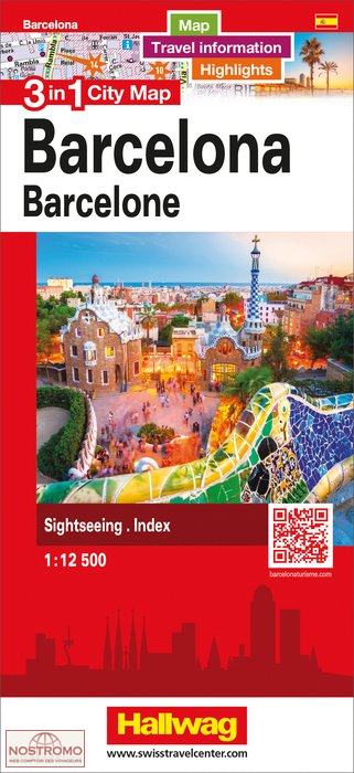 BARCELONE | plan de ville Hallwag