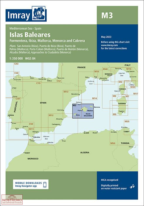 M3 ÎLES BALÉARES | carte marine Imray
