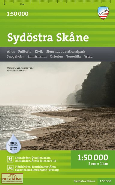SYDÖSTRA SKÅNE | carte de randonnée Calazo