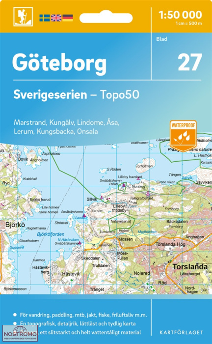 027 GÖTEBORG | carte topographique Kartförlaget