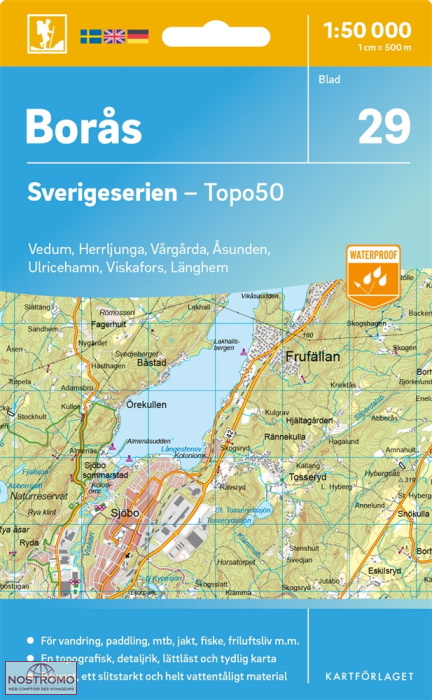 029 BORÅS | carte topographique Kartförlaget