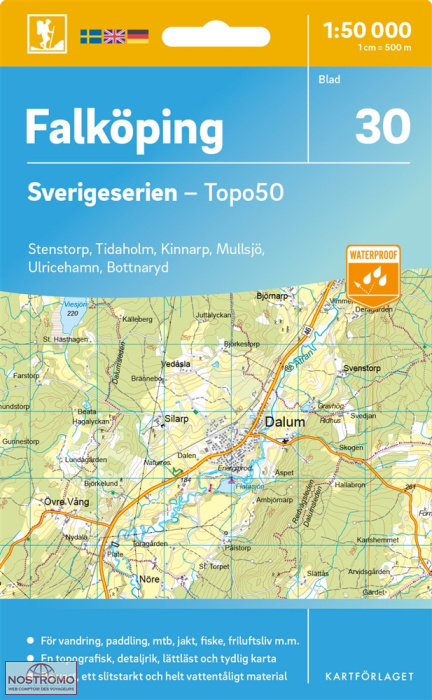 030 FALKÖPING | carte topographique Kartförlaget
