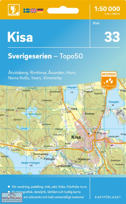 033 KISA | carte topographique Kartförlaget